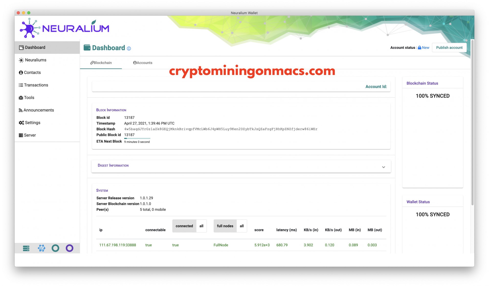 Crypto Mining Macs Neuralium Wallet