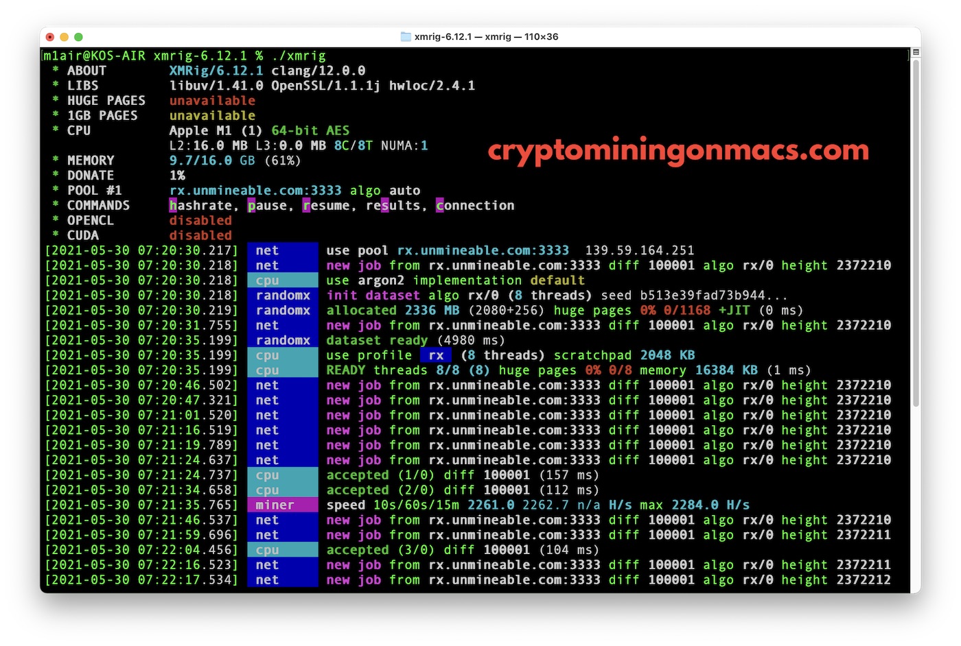 Xmrig Unmineable Bittorrent Apple Macbook Air M1