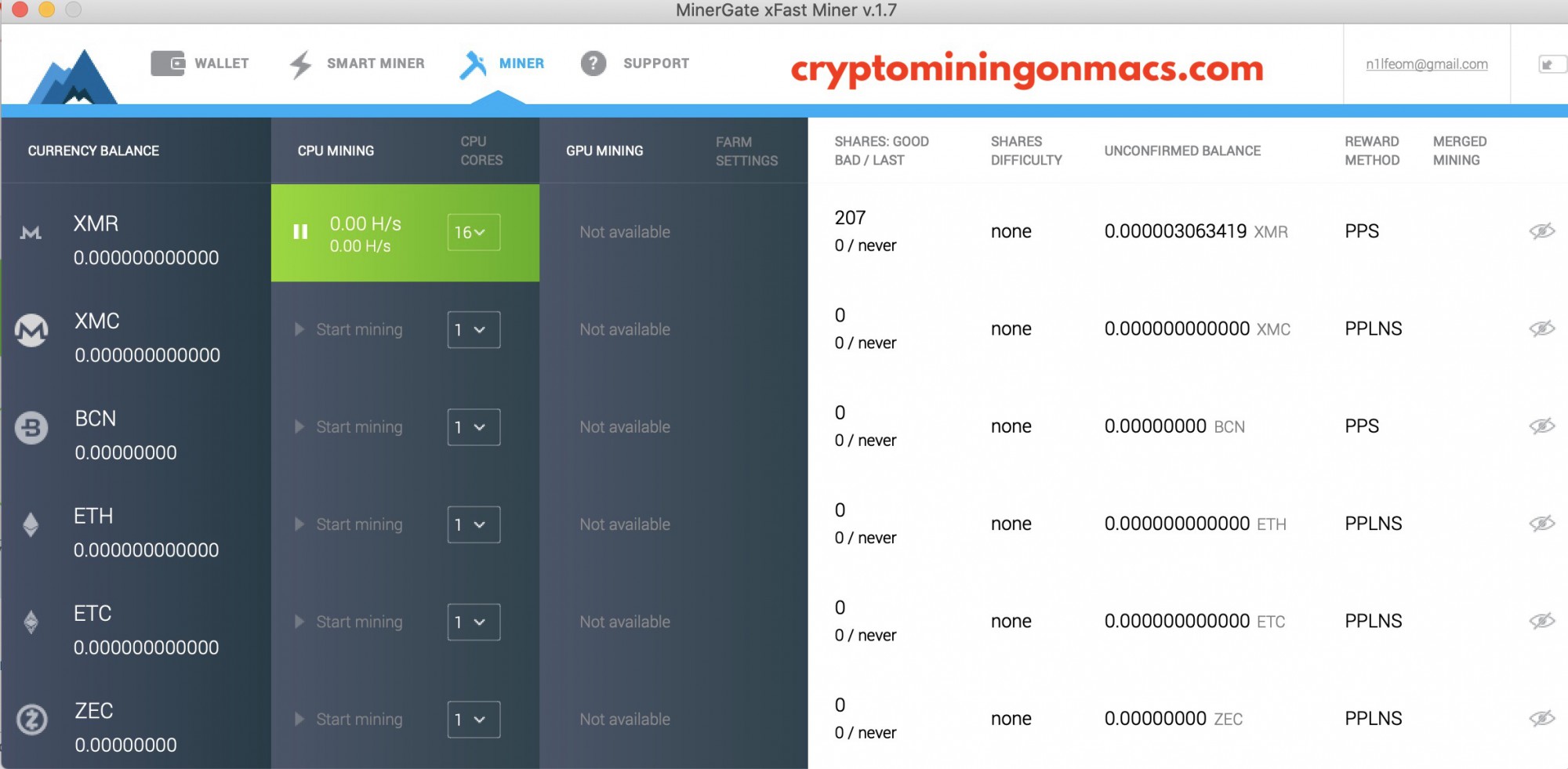 Minergate Macos Coins Mining Earnings