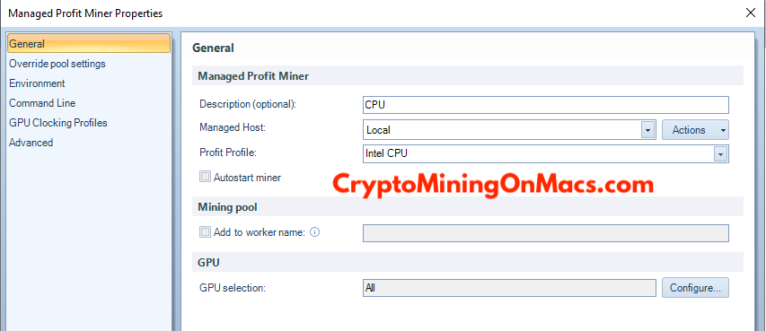 Awesome Miner Macbook Pro 16 Cpu Managed Miner Properties