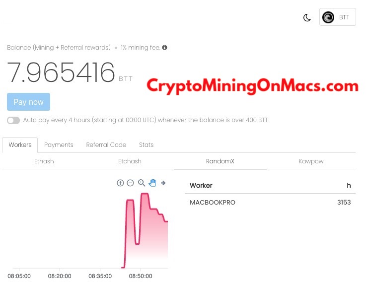 Xmrig Macbook Pro 16 Btt Bittorrent Mining Earnings