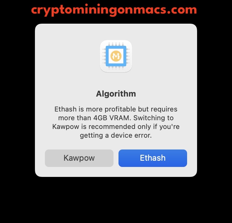 Mac Miner Xcreate Algorithm