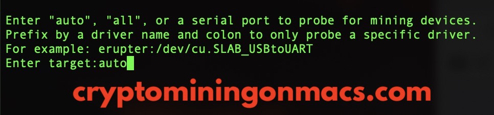 Bfgminer Setup Macos Terminal Screen Add Device