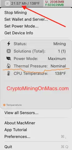 Mac Studio M3 Ultra Macminer Kawpow