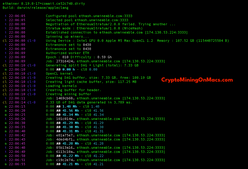 Macbook Pro 16 M5 Max 128g Ram Crypto Mining Ethminer