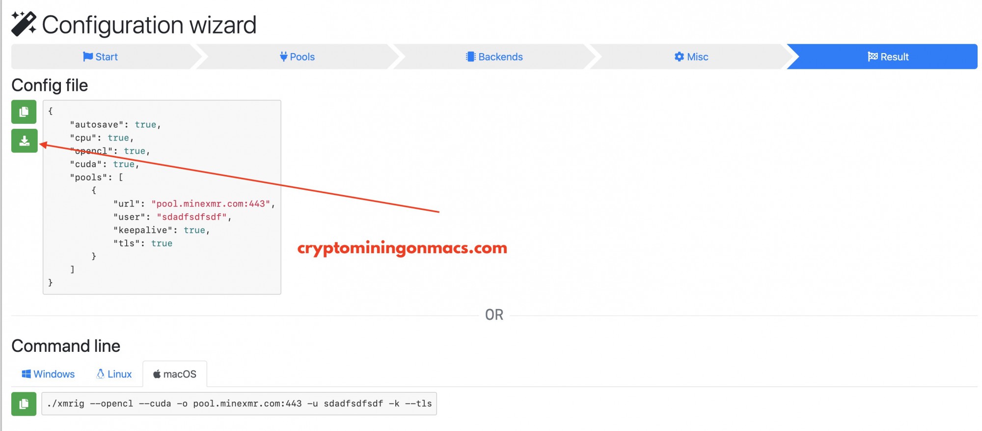 Xmrig Configuration Macos New Configuration Result