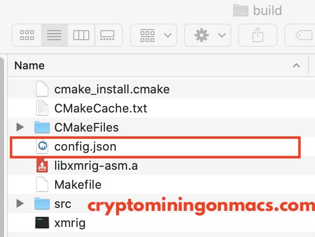 Xmrig Configuration Macos New Configuration Config File Build Folder